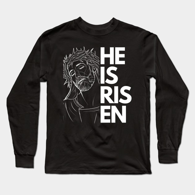 He Is Risen, Happy Easter day Shirt, Easter day shirt, peeps, bunny, jesus, christian easter shirt,cute easter shirt,gift for easter,easter family shirt, Long Sleeve T-Shirt by TWENTY5S